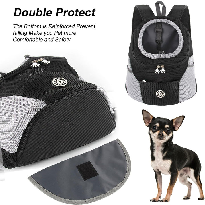M MUNCASO Hundetrage-Rucksack Welpentasche Kleine Haustier-Fronttasche mit Atmungsaktivem, Head-Out-