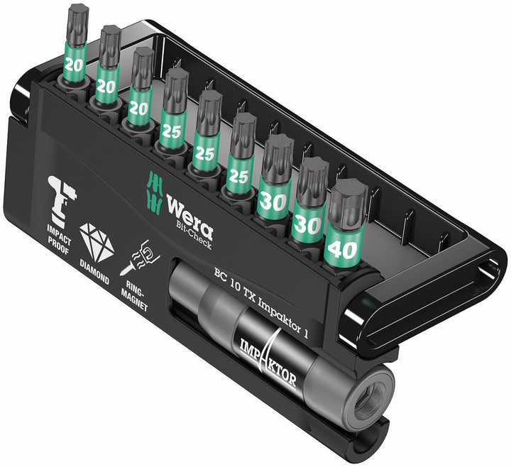 Wera Bit-Sortiment, Bit-Check 10 TX Impaktor 1, 10-teilig, 05057688001 Bit-Check 10 TX Impaktor 1 Si