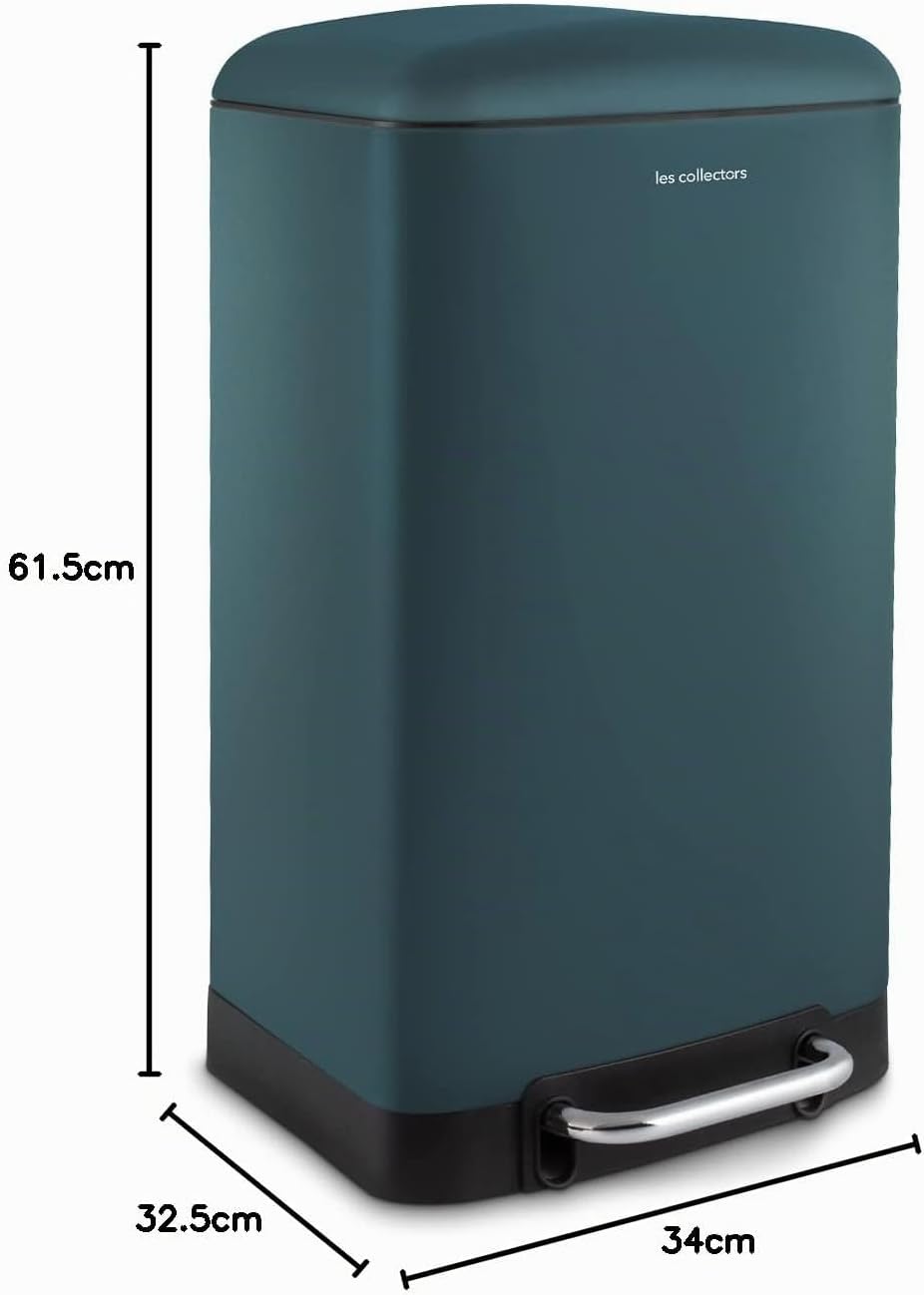 Les Collectors n°716 Edelstahl-Mülleimer, 30 L Fassungsvermögen, Kompakt, Praktisch, Herausnehmbarer