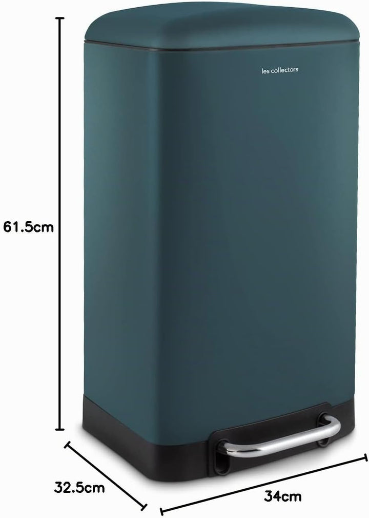 Les Collectors n°716 Edelstahl-Mülleimer, 30 L Fassungsvermögen, Kompakt, Praktisch, Herausnehmbarer