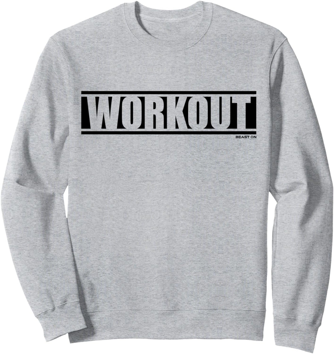 Workout schwarze Farbe Fitness Gym Motivation Sprüche weisses Sweatshirt