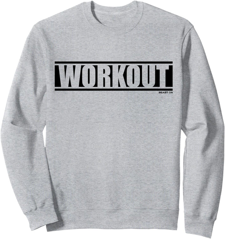 Workout schwarze Farbe Fitness Gym Motivation Sprüche weisses Sweatshirt