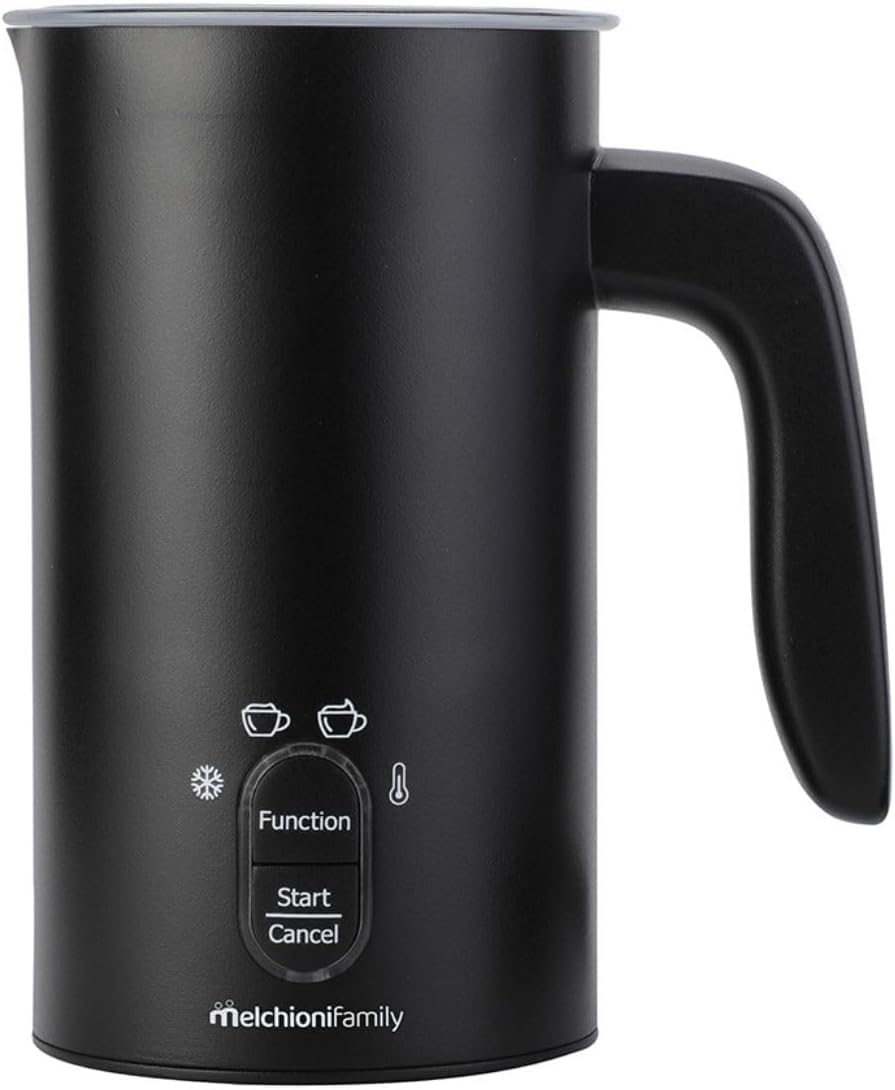 Melchioni Family Milky, elektrischer Milchaufschäumer, Fassungsvermögen 300 ml, 4 in 1, automatische