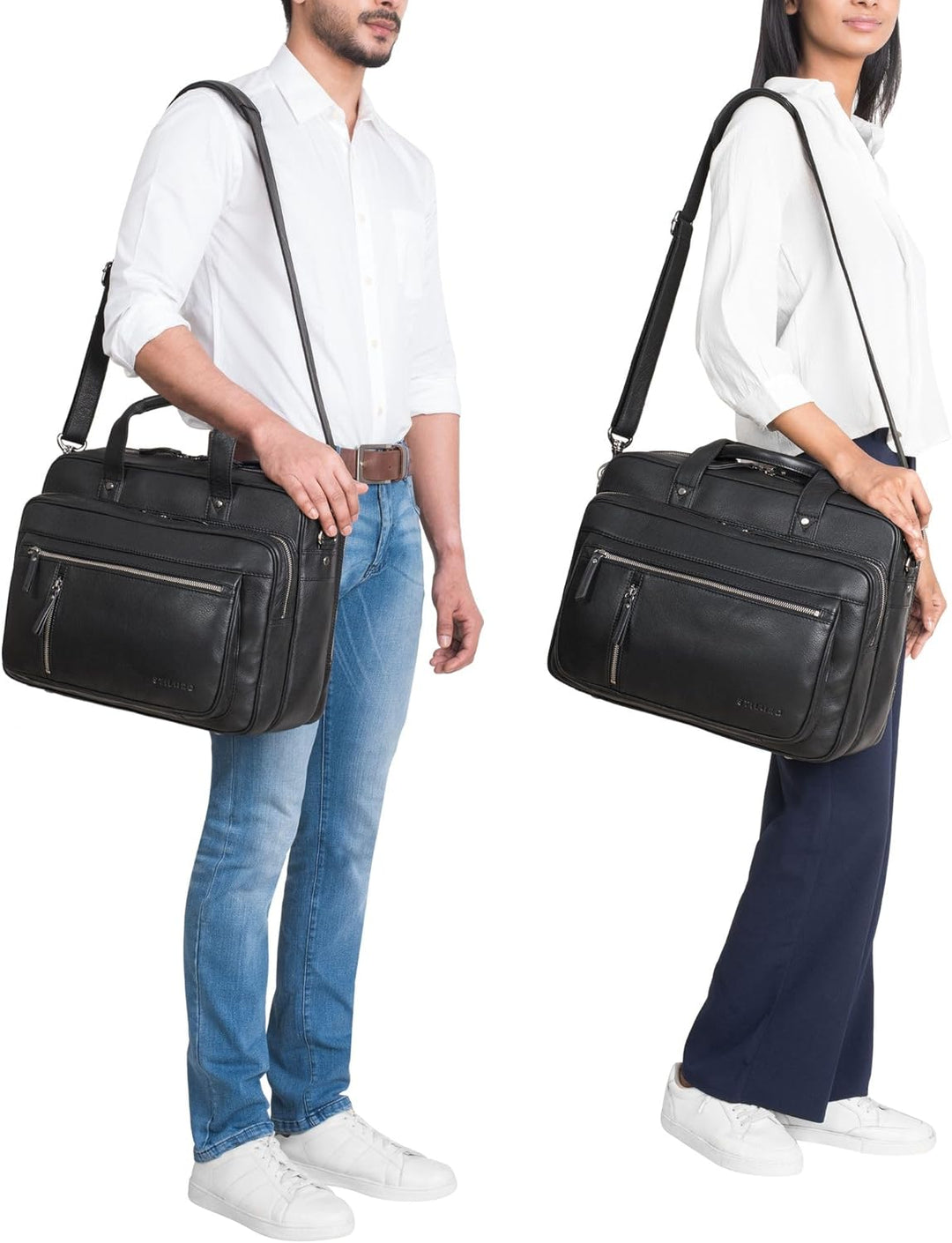 STILORD "Ace Aktentasche Leder Herren Damen Gross Business Tasche Echtleder Vintage für Laptop 15,6