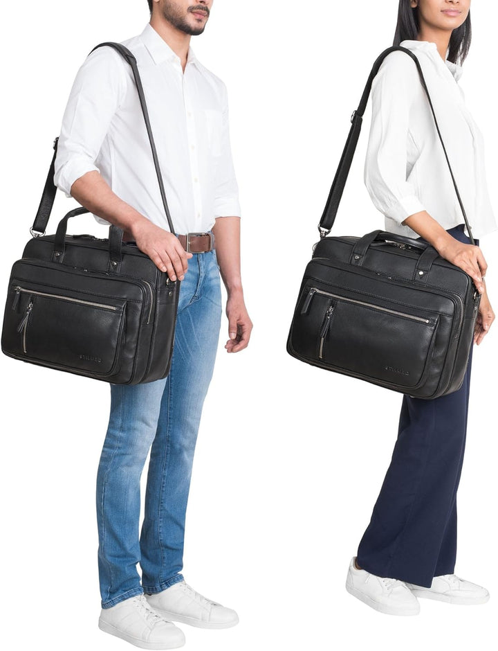 STILORD "Ace Aktentasche Leder Herren Damen Gross Business Tasche Echtleder Vintage für Laptop 15,6