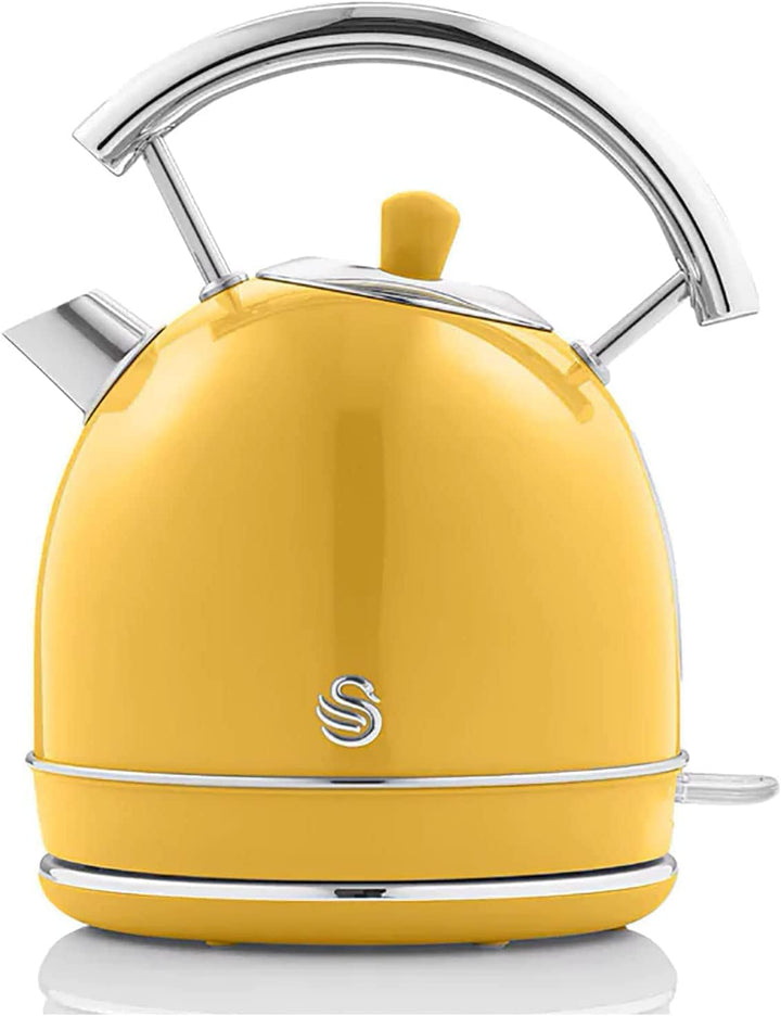 Swan Retro Elektrischer Wasserkocher 1,8 Liter, Vintage Design, Abschaltautomatik Strix Controller,