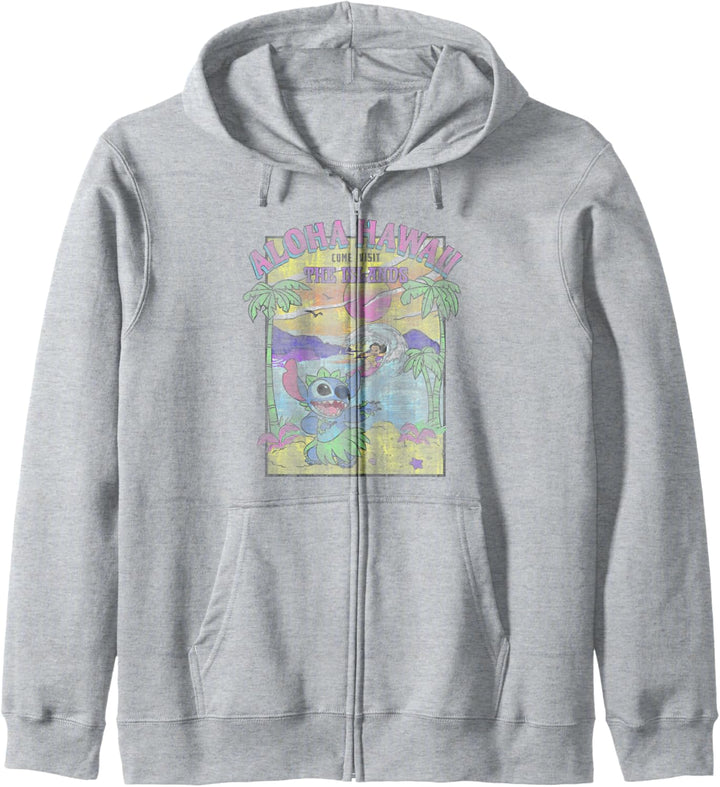 Disney Lilo & Stitch Aloha Hawaii Come Visit The Islands Kapuzenjacke