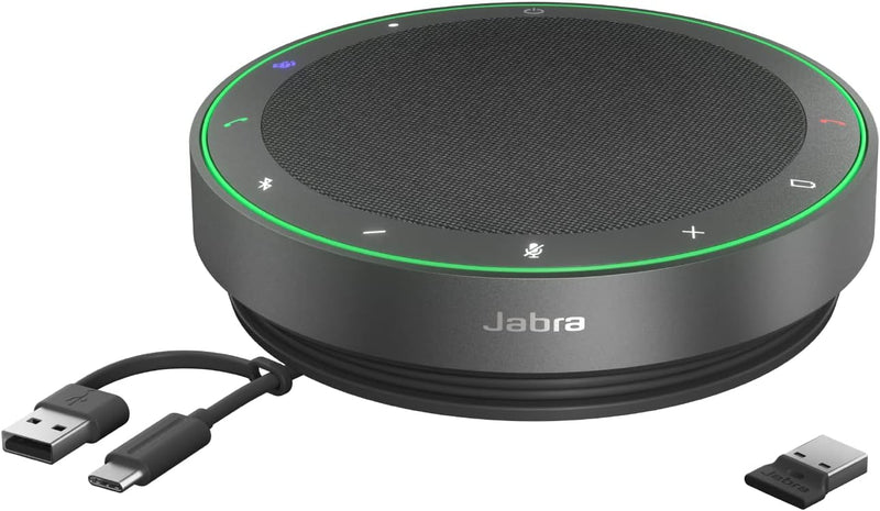 Jabra Speak2 75 schnurlose Freisprechlösung mit USB-A Bluetooth-Adapter, 4 Mikrofone mit Geräuschunt