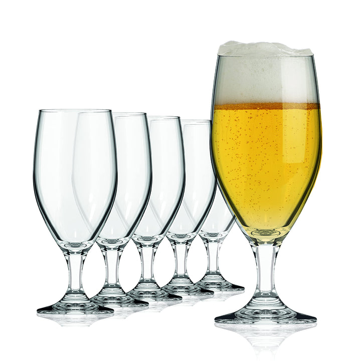 Sahm Biergläser 0,3 Liter (6 STK) - Vienna Pokal Biertulpe - Biergläser Set - Spülmaschinengeeignet