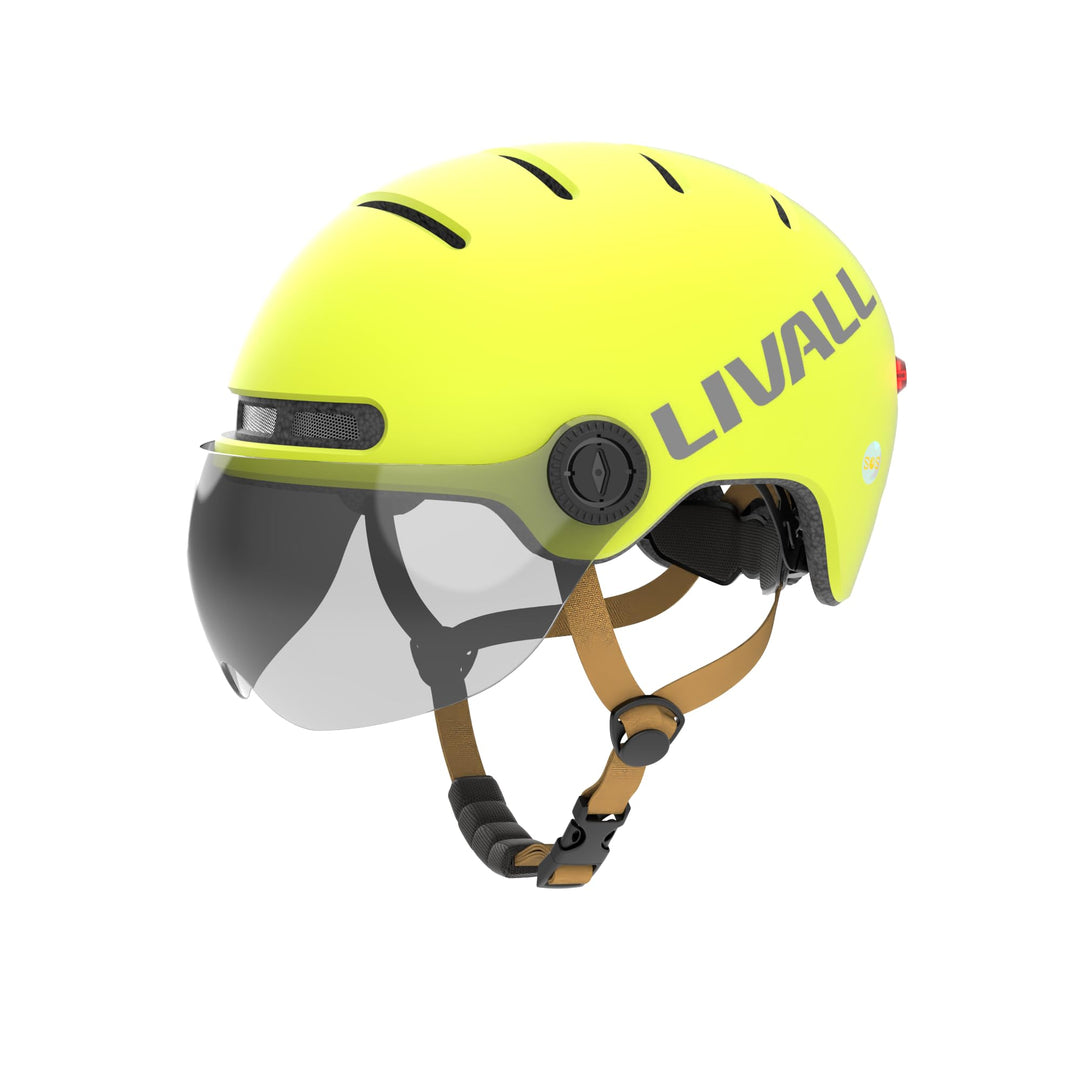 LIVAL L23_Smarter City-Helm mit Visier in gelb_L_58-62 cm