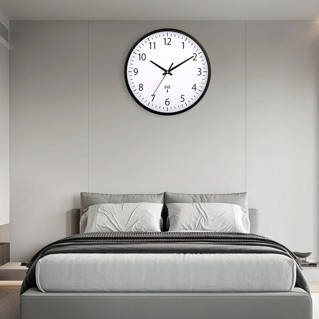 HZDHCLH Funkuhr 30 cm Grosses Ziffernblatt Wanduhr Geräuschlos,Geeignet für Schule, Zuhause, Wanddek