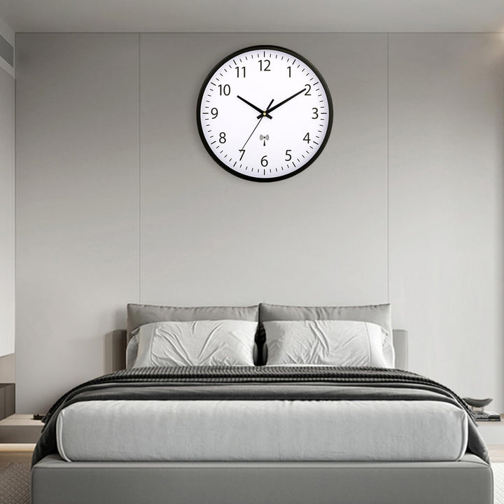 HZDHCLH Funkuhr 30 cm Grosses Ziffernblatt Wanduhr Geräuschlos,Geeignet für Schule, Zuhause, Wanddek