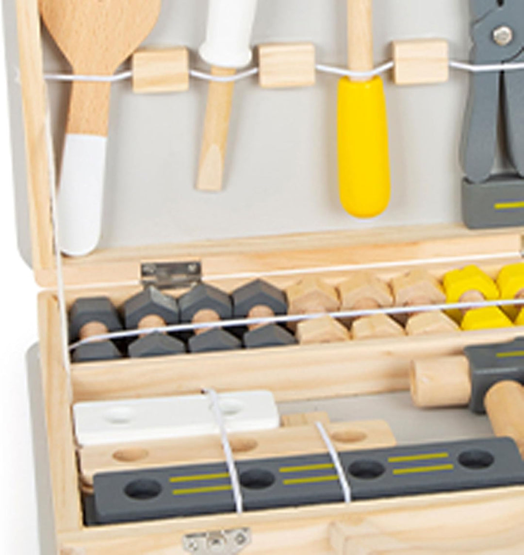 small foot Werkzeugkoffer Miniwob aus Holz, mit umfangreichen Werkzeugen und Schraub-Set, für Kinder
