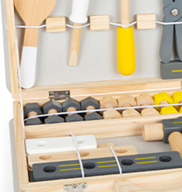 small foot Werkzeugkoffer Miniwob aus Holz, mit umfangreichen Werkzeugen und Schraub-Set, für Kinder