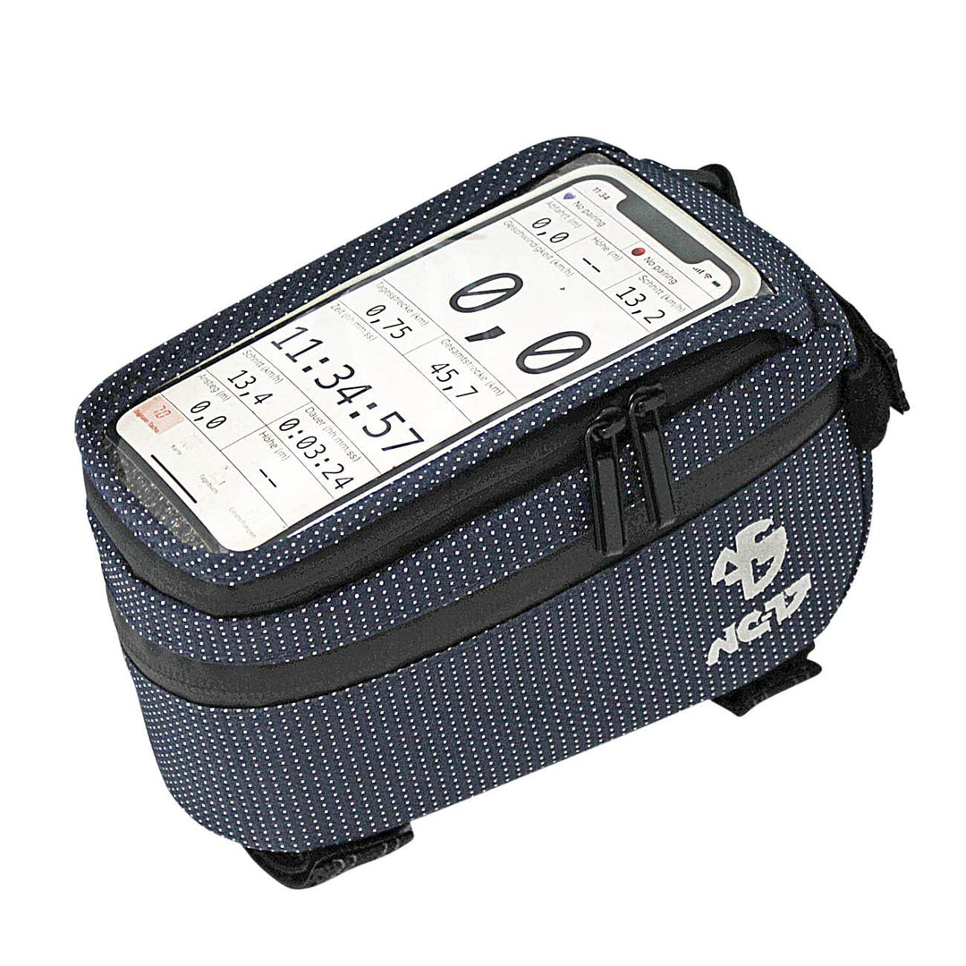 NC-17 Connect Universal Oberrohrtasche DOT / Fahrrad-, Smartphonetasche mit Klettverschluss, Staufac