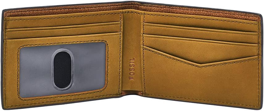 Fossil Herren Geldbörse Steven Leder Vordertasche 11,43 cm L x 1,27 cm B x 7,62 cm H Beige, Beige