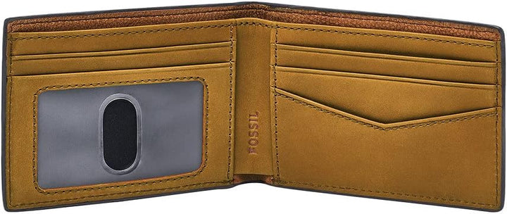 Fossil Herren Geldbörse Steven Leder Vordertasche 11,43 cm L x 1,27 cm B x 7,62 cm H Beige, Beige