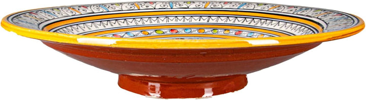 Orientalische Keramik-Obstschale Dikra aus Keramik Schale, Bunt 40 cm