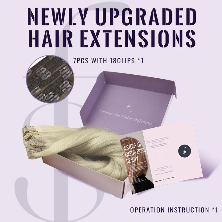 Clip in Extensions Echthaar Blond 40cm 135g 7 Stücke Dick Haare Extension Clip in Echthaar Remy Haar