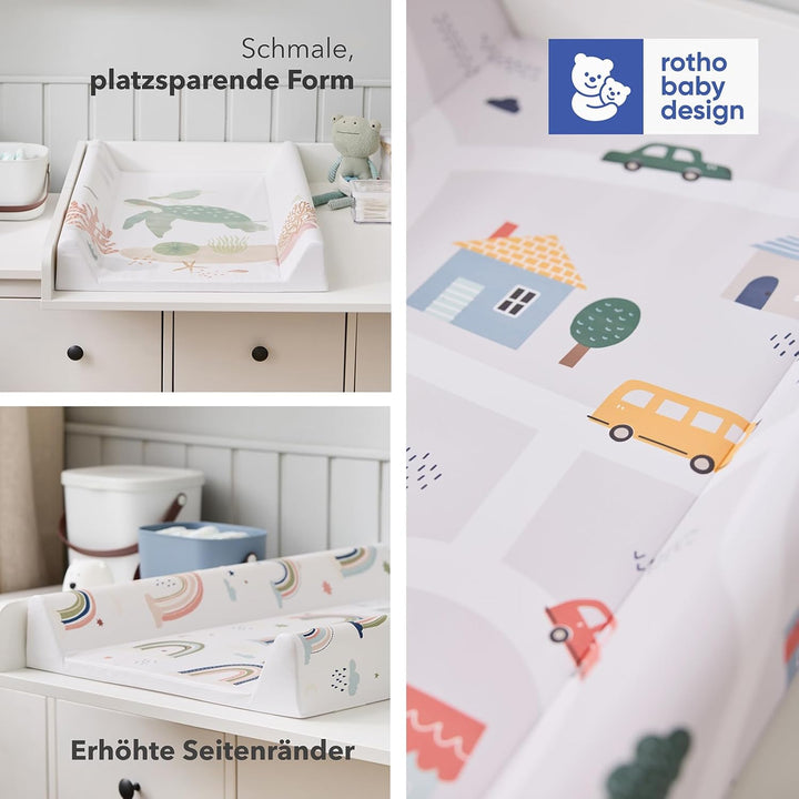 Rotho Babydesign Wickelauflage Keil (50 x 70 cm) Roadmap Roadmap 50 x 70 cm, Roadmap 50 x 70 cm