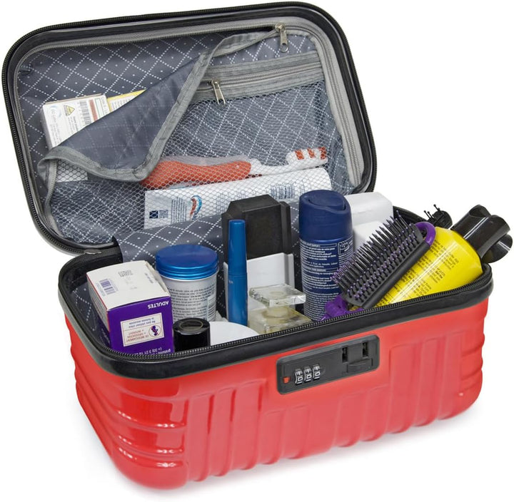 KINSTON Hartschalen Vanity Case PC/ABS – Kosmetikkoffer mit Zahlenschloss – Reisetäschchen mit Reiss