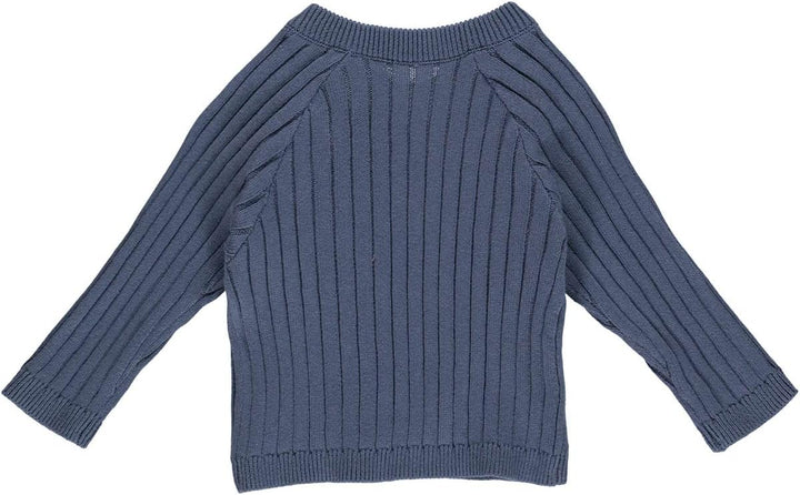 Müsli by Green Cotton Baby-Jungen Knit Rib Pullover Sweater 74 Indigo, 74 Indigo