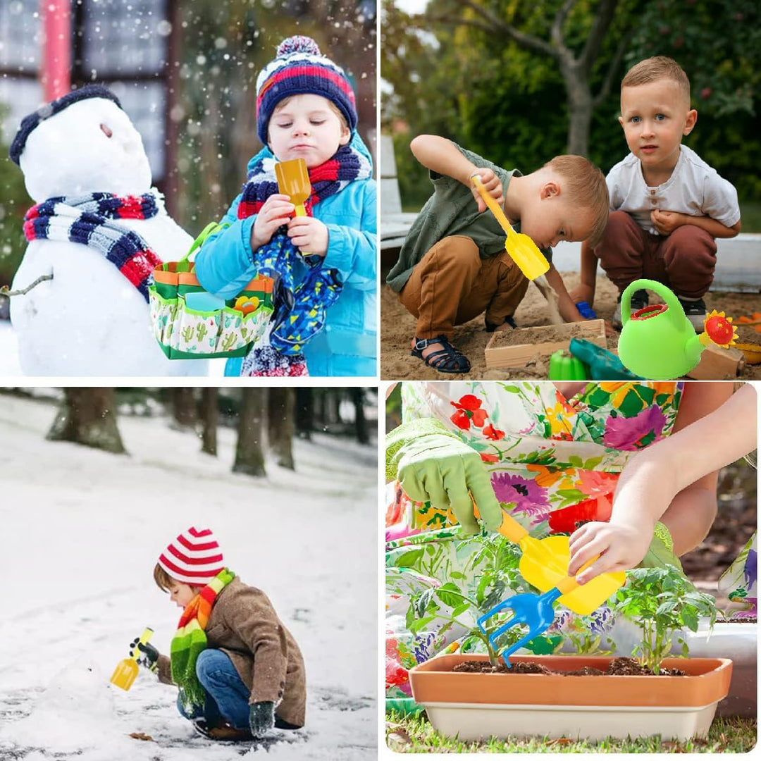 ENIKMOSD Gartengeräte für Kinder,18pcs Gartenspielzeug Set,Spielwerkzeuge für den Strand Gartenspiel