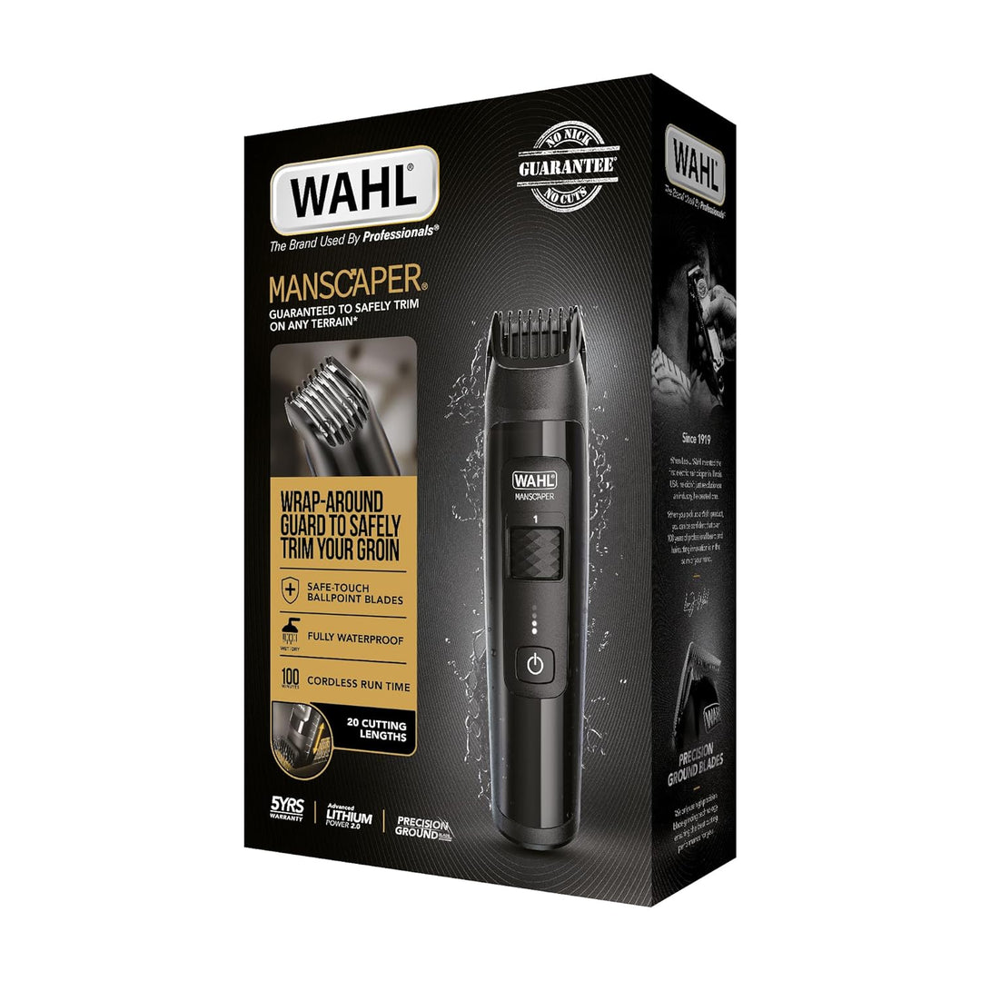 Wahl Manscaper Lithium Tief- und Körpertrimmer, vollständig wasserdicht, Nass-/Trockenanwendung, Sma