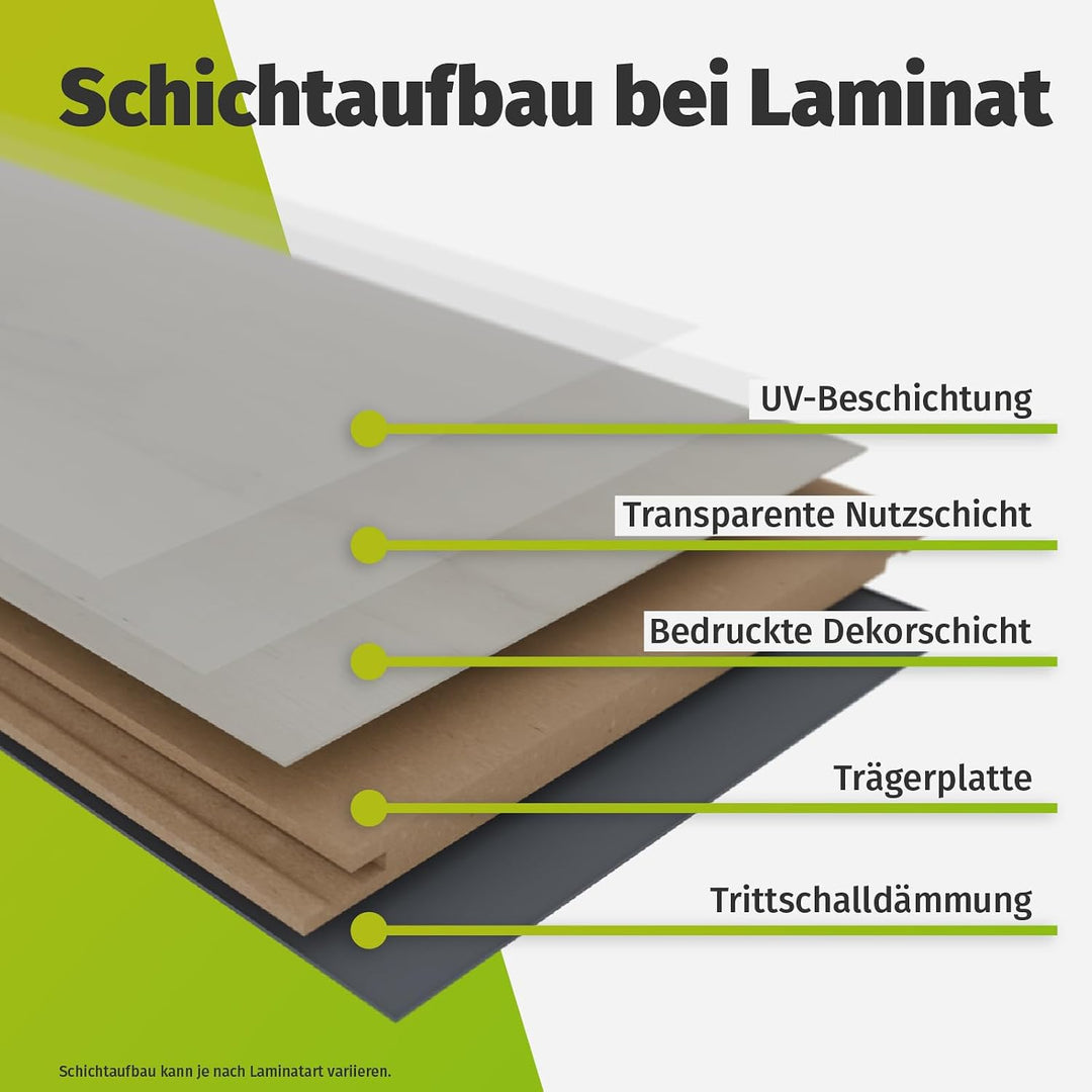 HORI Laminatboden Easy &amp; Selection - Klicklaminat in Holzoptik - 3-Stab Schiffsboden - für Fussboden