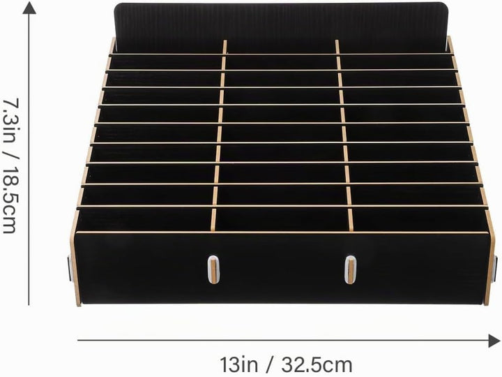Operitacx Holz Handy Aufbewahrungsbox Mit 30 Gitter Fächer Nachhaltiger Desktop Organizer Für Büro U