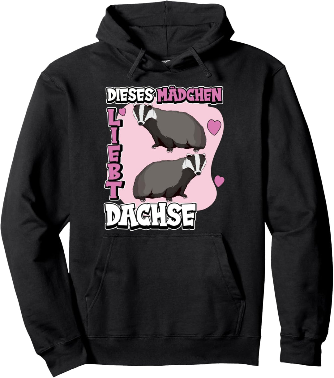 Kinder Dachs Sachen Dieses Mädchen liebt Dachse Pullover Hoodie