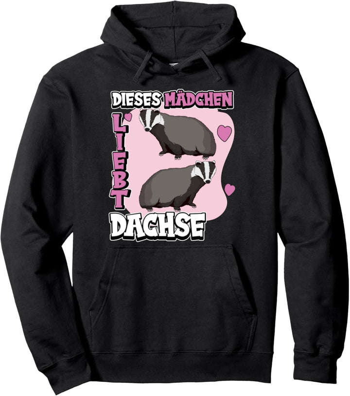 Kinder Dachs Sachen Dieses Mädchen liebt Dachse Pullover Hoodie