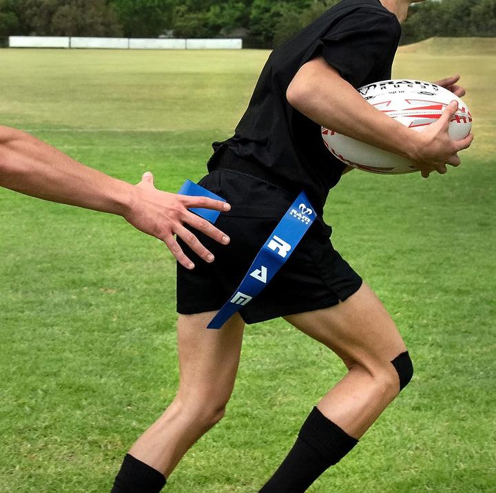Ram Gürtel mit Markierungsfähnchen für Rugby, 10 Gürtel & 20 Streifen, erhältlich in 6 Farben und 2