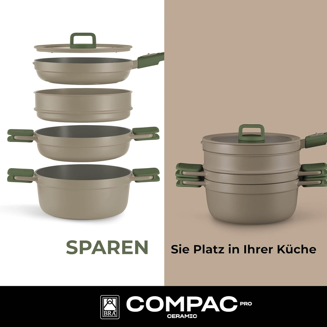 BRA Compac Pro Ceramic | Kochgeschirrset, Aluminiumguss
