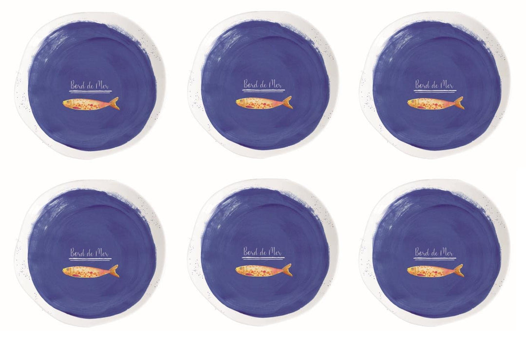 CREAFLOR HOME 6er Set Frühstücksteller, Kuchenteller Maritim Bord DE MER D. 21cm Easy Life
