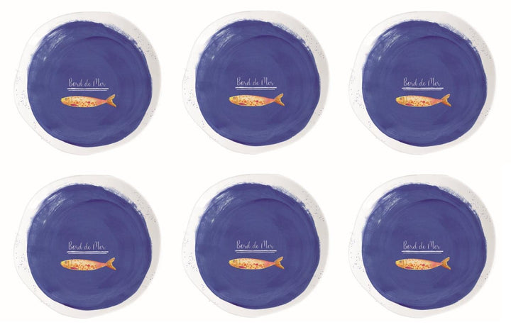 CREAFLOR HOME 6er Set Frühstücksteller, Kuchenteller Maritim Bord DE MER D. 21cm Easy Life