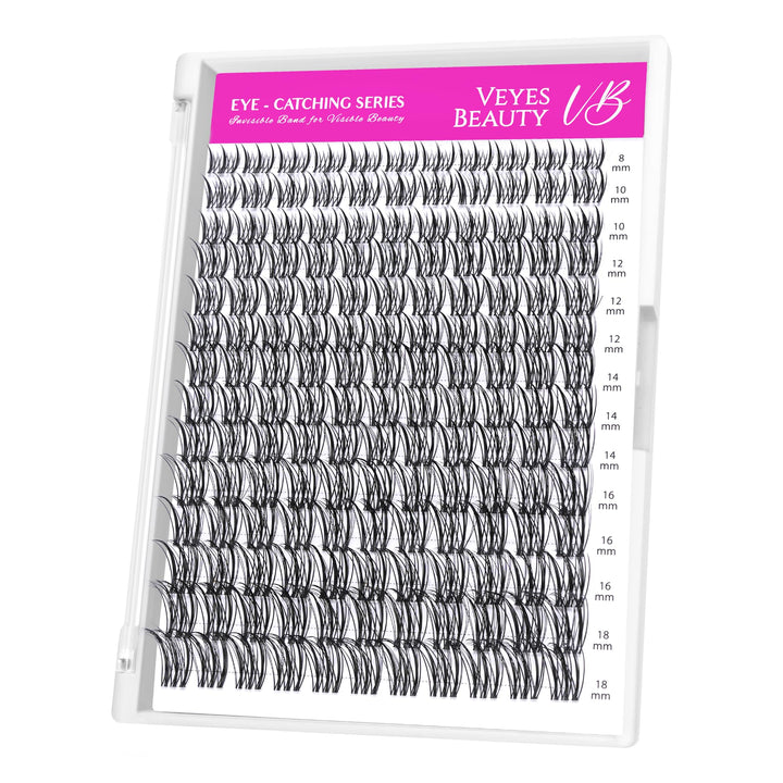VEYESBEAUTY Wimpern Extensions Cluster Lash Extension Flutter 8-18mm 8-18mm Flutter, 8-18mm Flutter