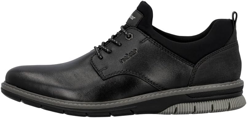 Rieker Herren 14454 Slipper 46 EU Weit Schwarz, 46 EU Weit Schwarz