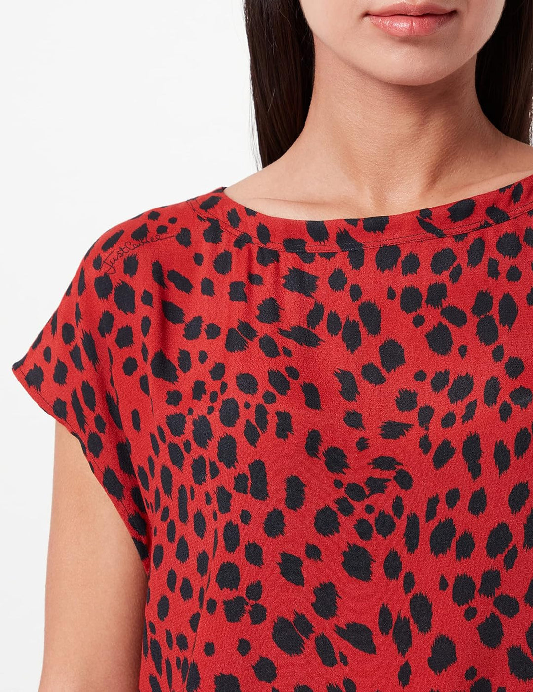 Just Cavalli Damen T-Shirt XXS 306s Rot, XXS 306s Rot