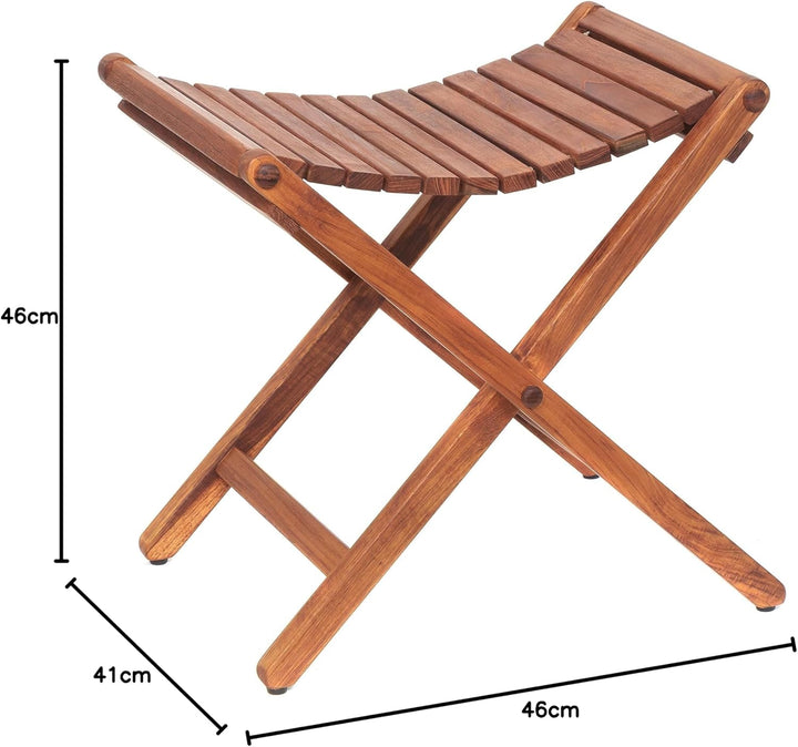 AsinoX Tek 601 Klapphocker, Holz, Braun, 46 x 41 x 46 cm