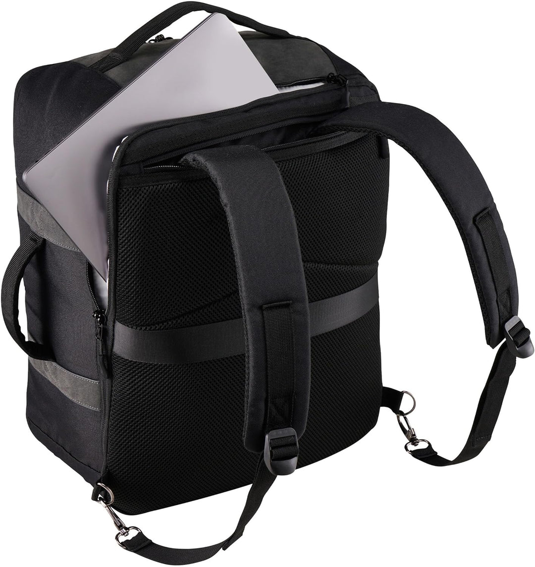 Cabin Max Handgepäck-Rucksack Backpack Reiserucksack Ryanair 40x30x20 24L 40 x 30 x 20cm Schwarz/Gol