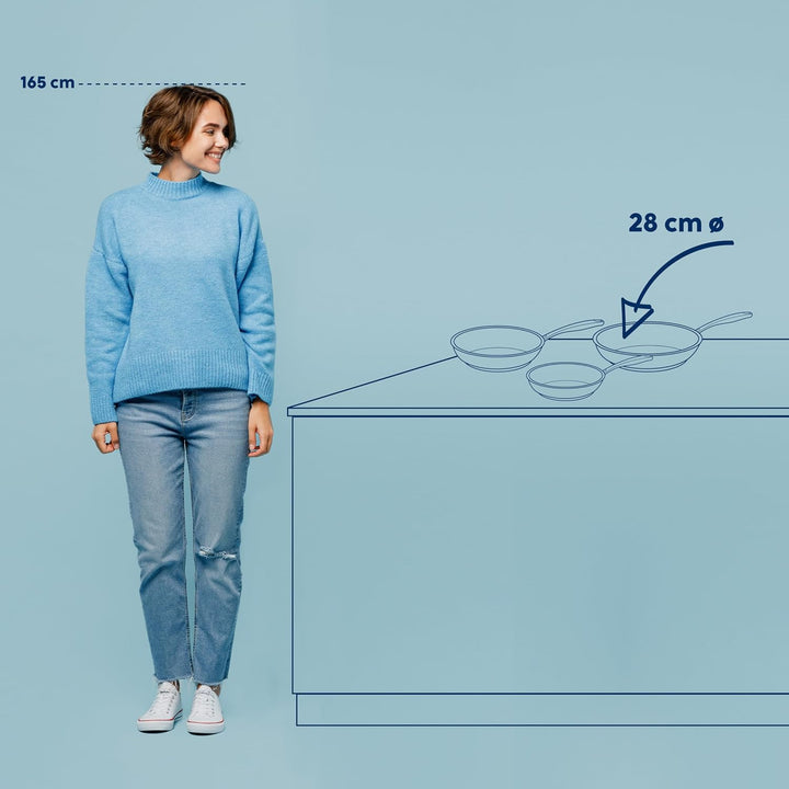 Kela 12217 Stella Nova Bratpfanne, Aluminum, 5 liters, Schwarz Ø 28 cm, Ø 28 cm