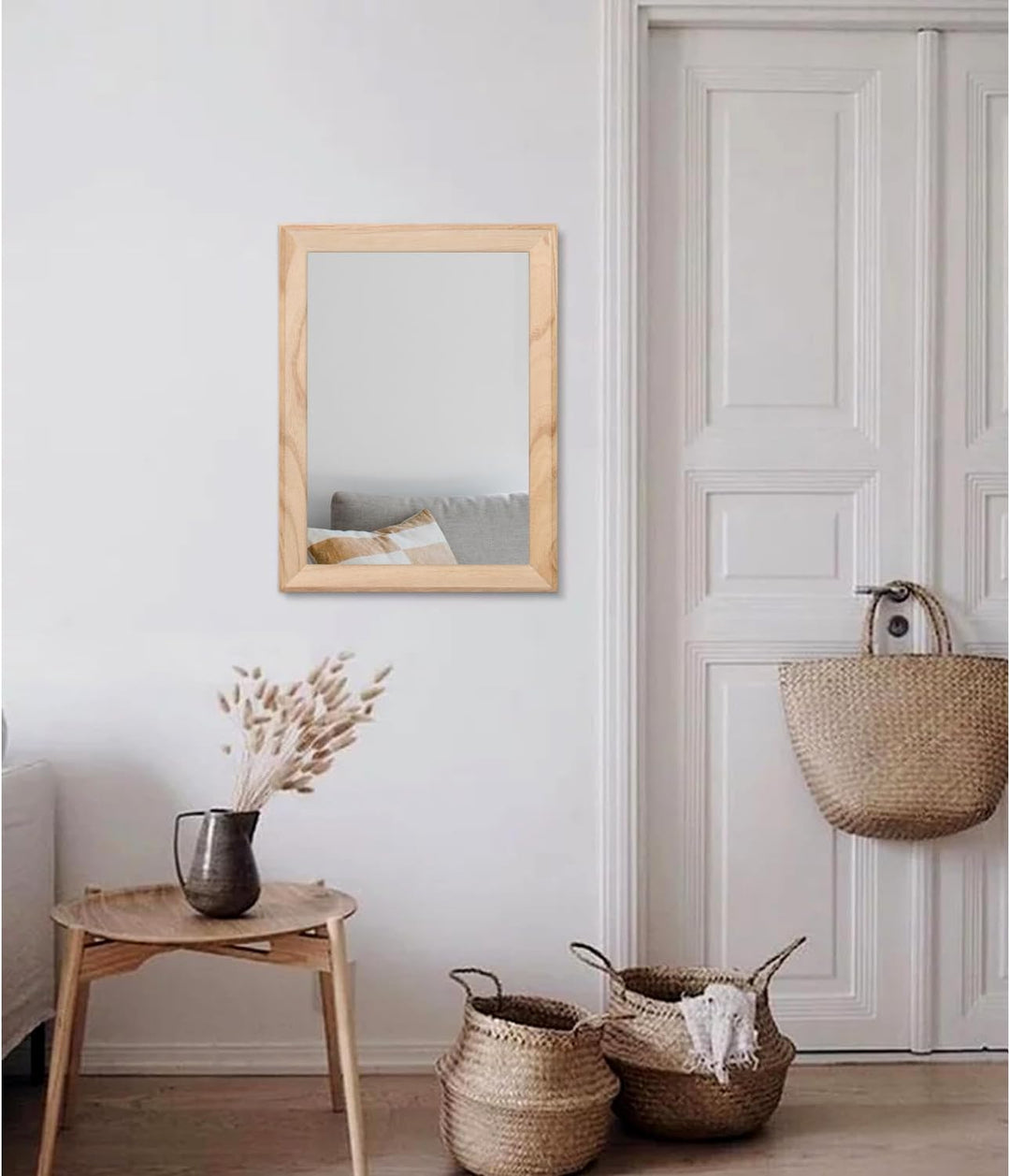 AAZZKANG Spiegel Wand Rustikaler Holzrahmen Vintage Spiegel Badezimmer Schlafzimmer Dekorative Recht