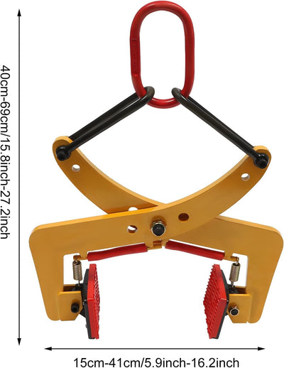 Bordsteinzange 8-30cm/280kg Modern 2-in-1 Palettenabzieher-Klemme Bordsteinzange Steinträger Hebezan