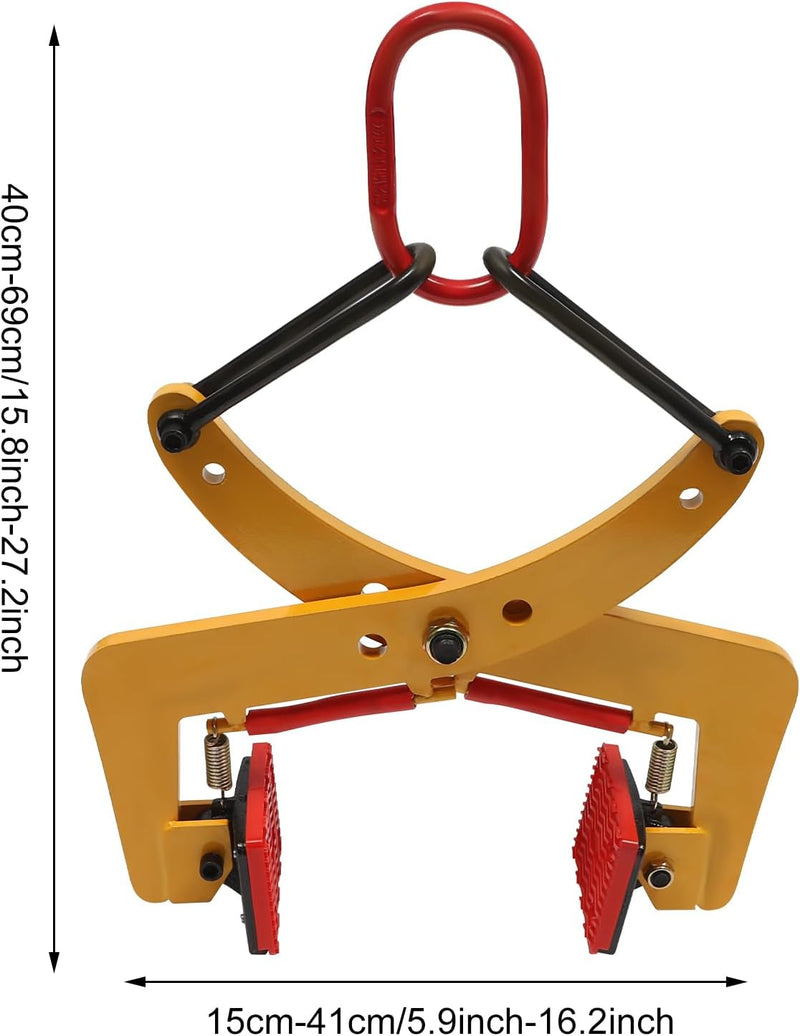 Bordsteinzange 8-30cm/280kg Modern 2-in-1 Palettenabzieher-Klemme Bordsteinzange Steinträger Hebezan