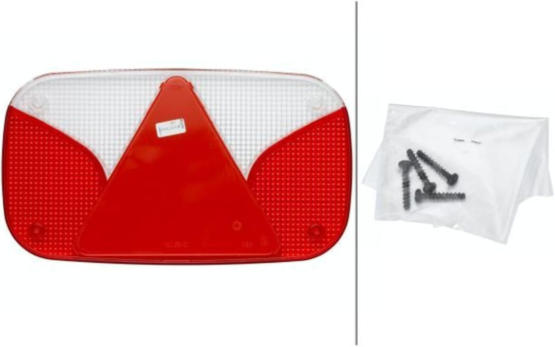 HELLA - Heckleuchte - Glühlampe - 12V - Anbau/geschraubt - Lichtscheibenfarbe: weiss/rot - Stecker: