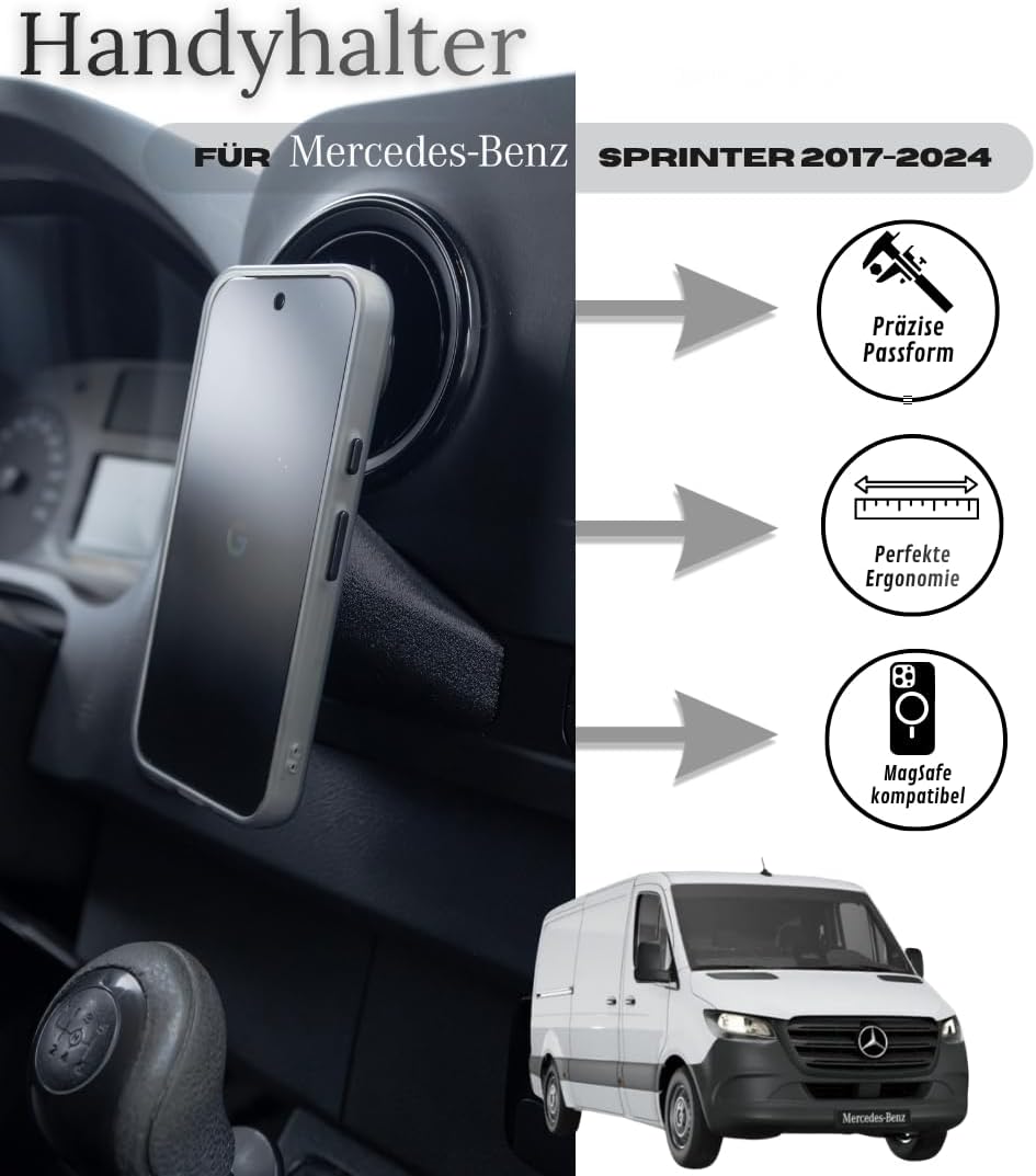 Handyhalterung für Mercedes Sprinter 2018-2024 mit MBUX