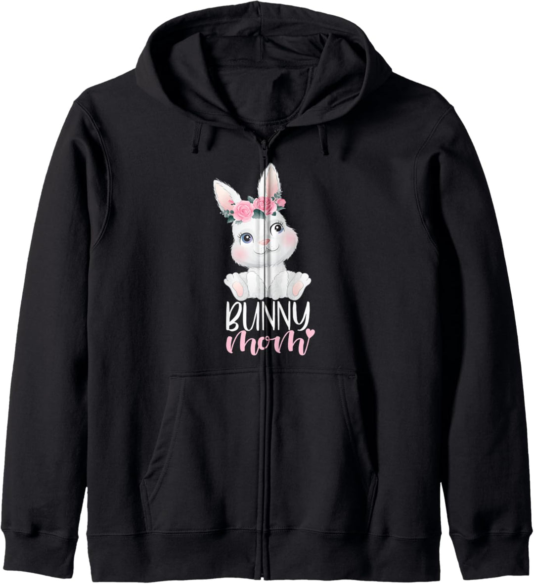 Blume Hase Mama lustige Kaninchen Kapuzenjacke