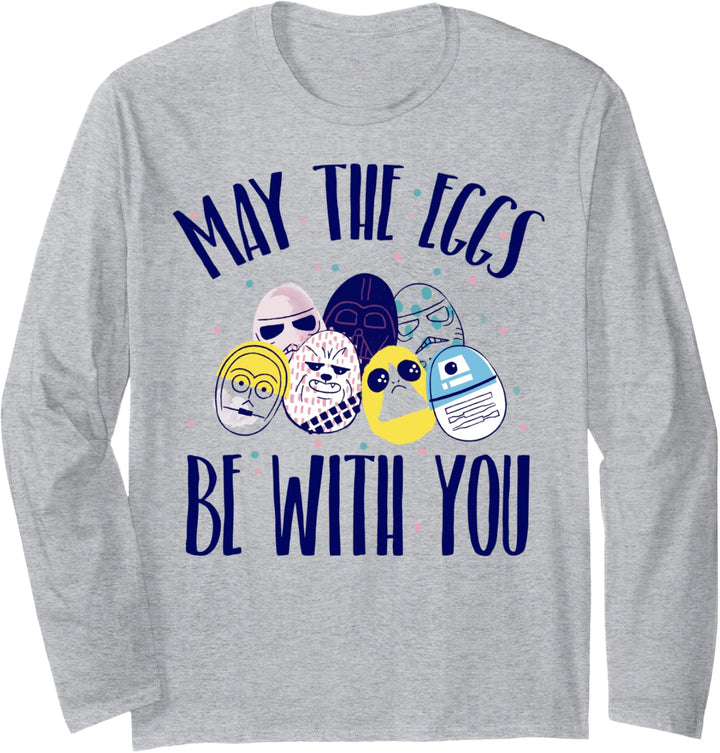 Star Wars Ostern May The Eggs Be With You Text Langarmshirt