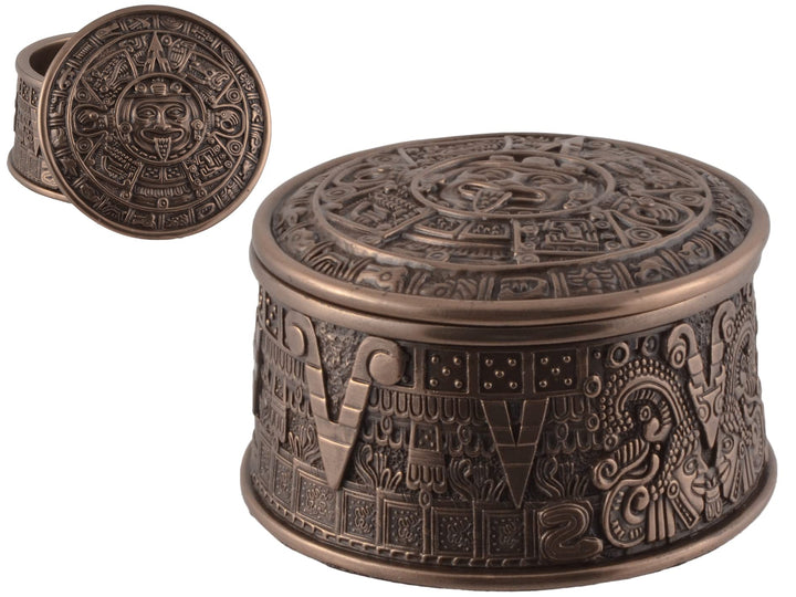 Box Azteken Sonnenkalender mit Deckel - bronziert by Veronese